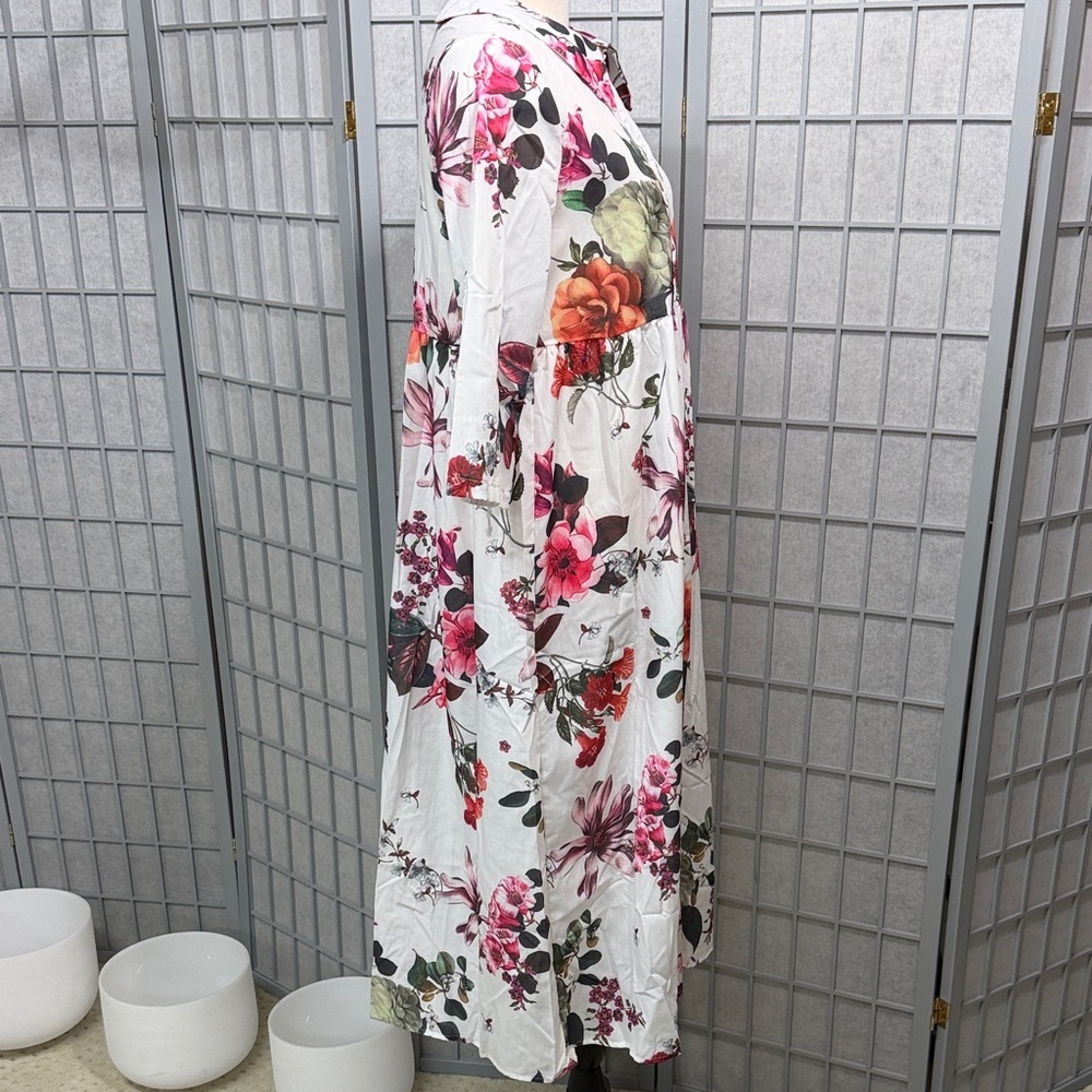 Multicolor Floral Long Sleeve Dress, Size Small - Picture 3 of 7
